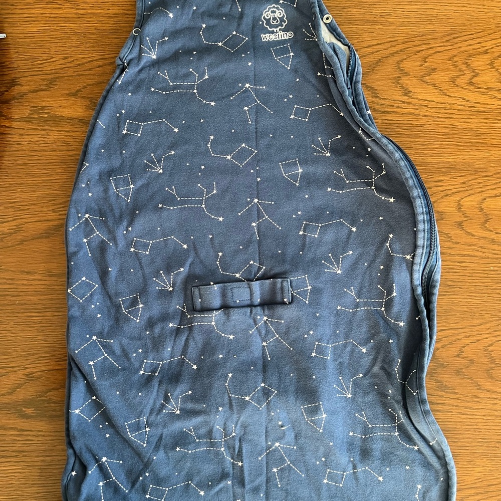 Woolino lot of 3 - Sheep, Navy & Gray Star size 2-24 mos merino wool sleep sack - Picture 3 of 5